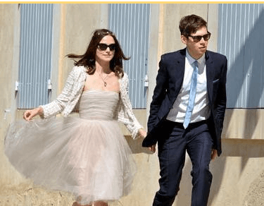 Keira and her husband, James on their wedding day